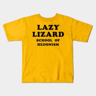 Lazy Lizard School Of Hedonism Kids T-Shirt